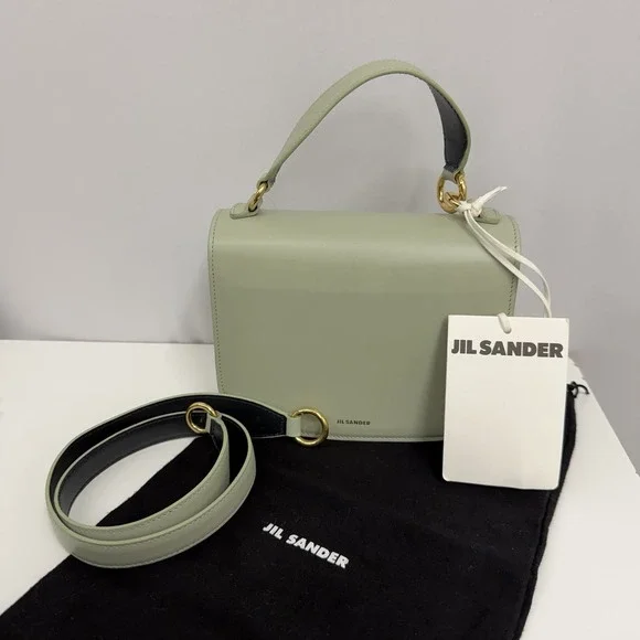 Jil Sander Leather Shouder Bag Seafoam Green NWT $1,590.00 Simple & Elegant - Picture 1 of 16